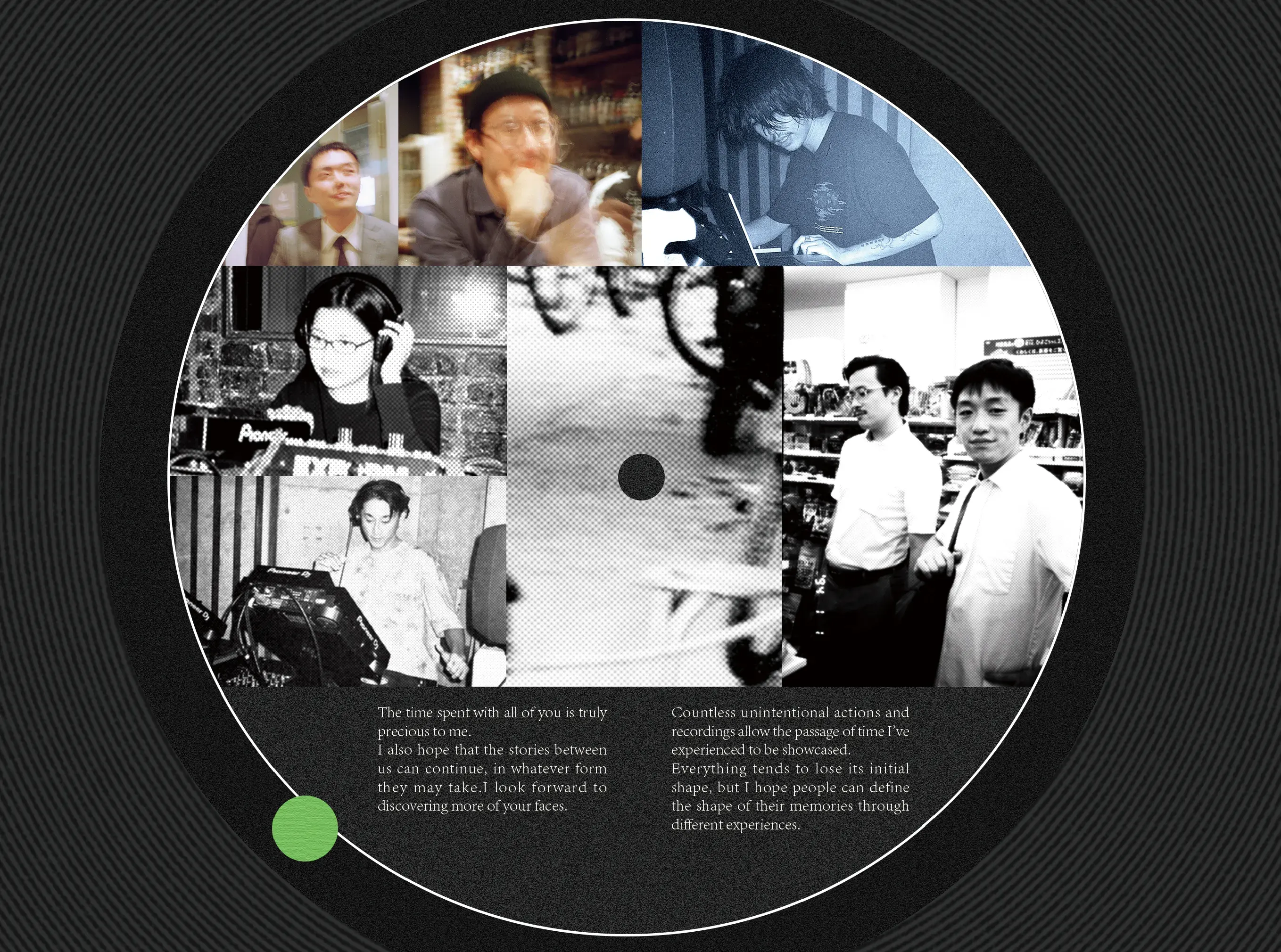 DJ playing vinyl records in Tokyo club, subculture