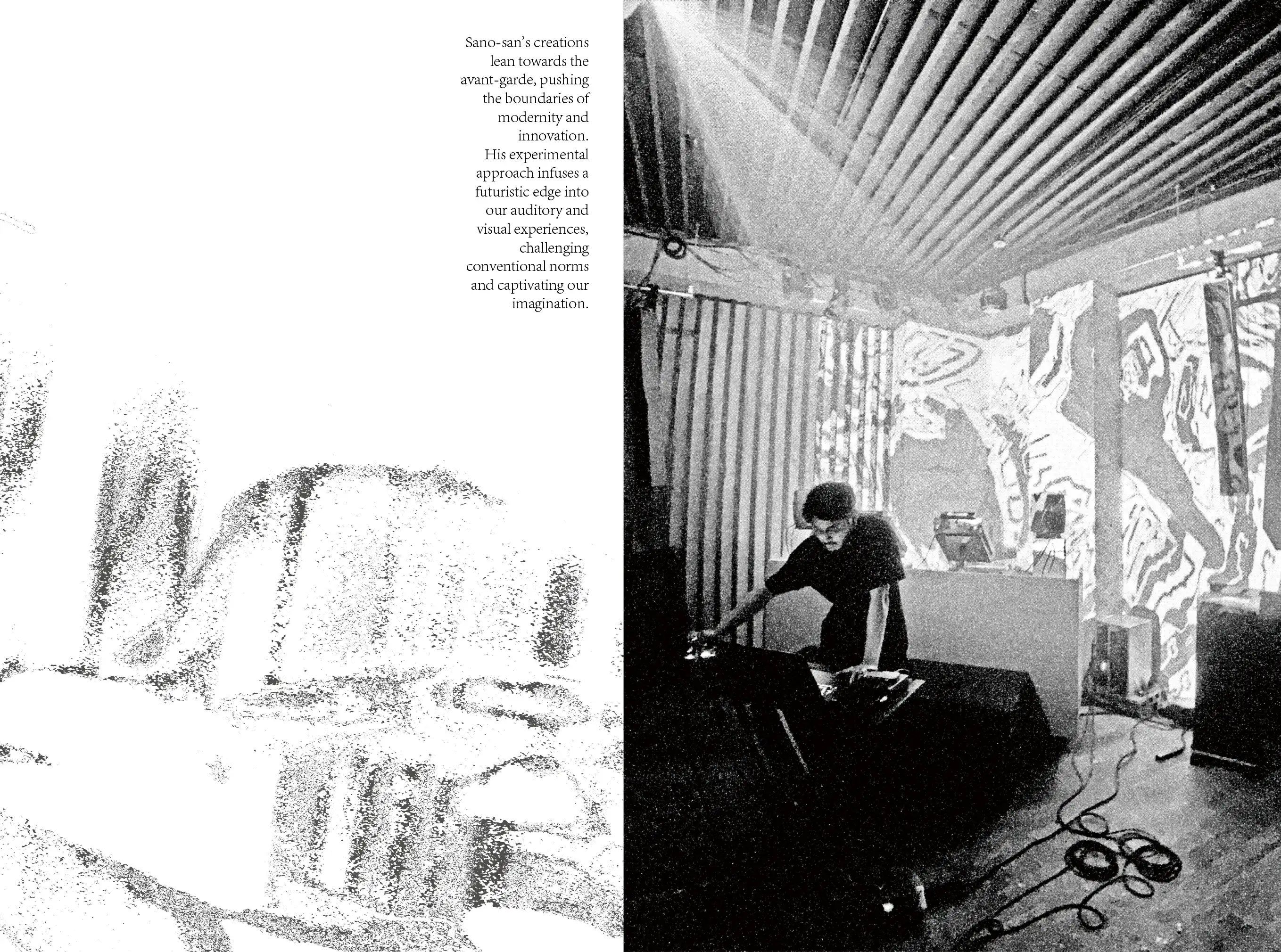 DJ playing vinyl records in Tokyo club, subculture