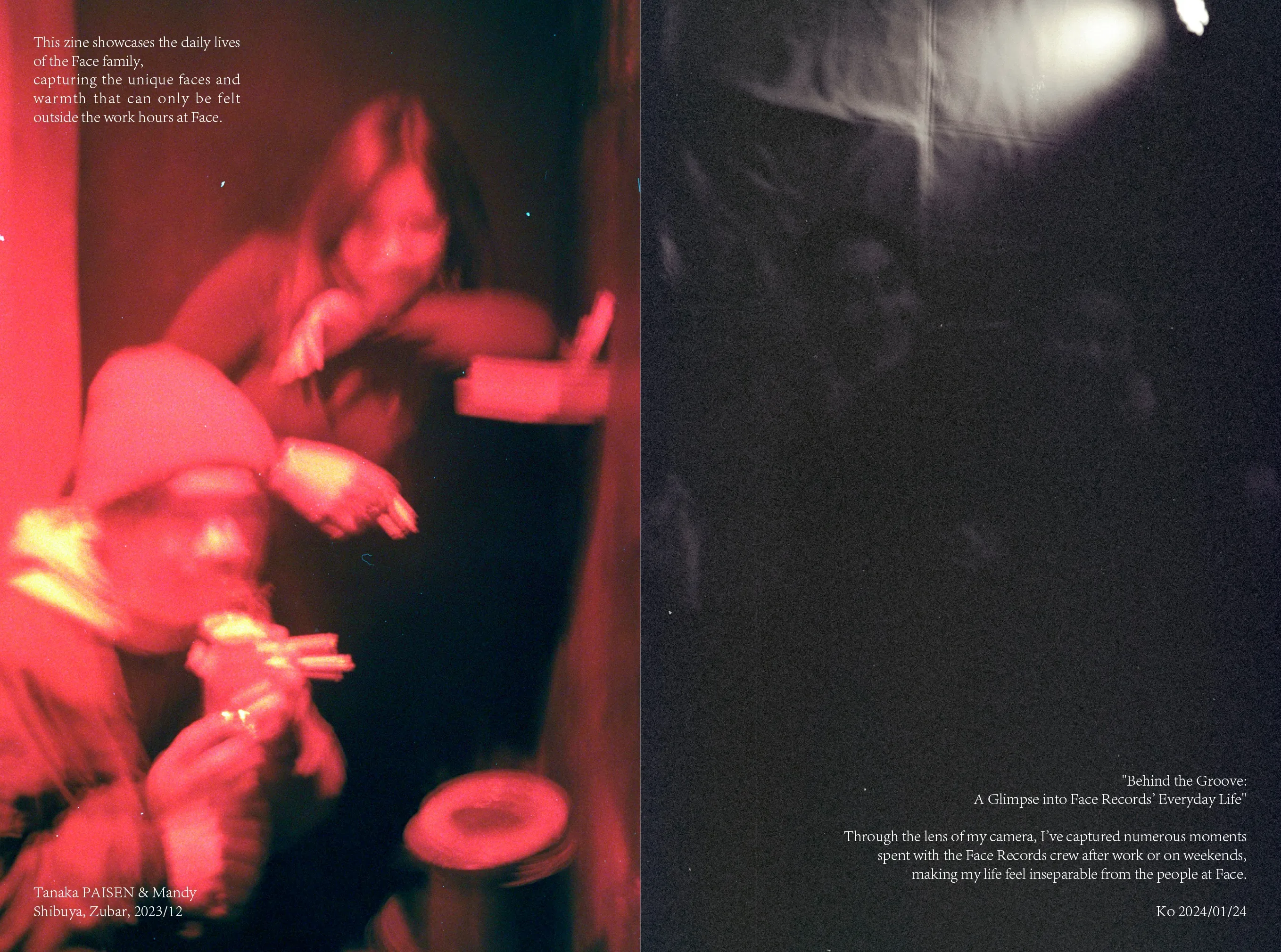 Tokyo underground club photography,zine by Ko.bezu
